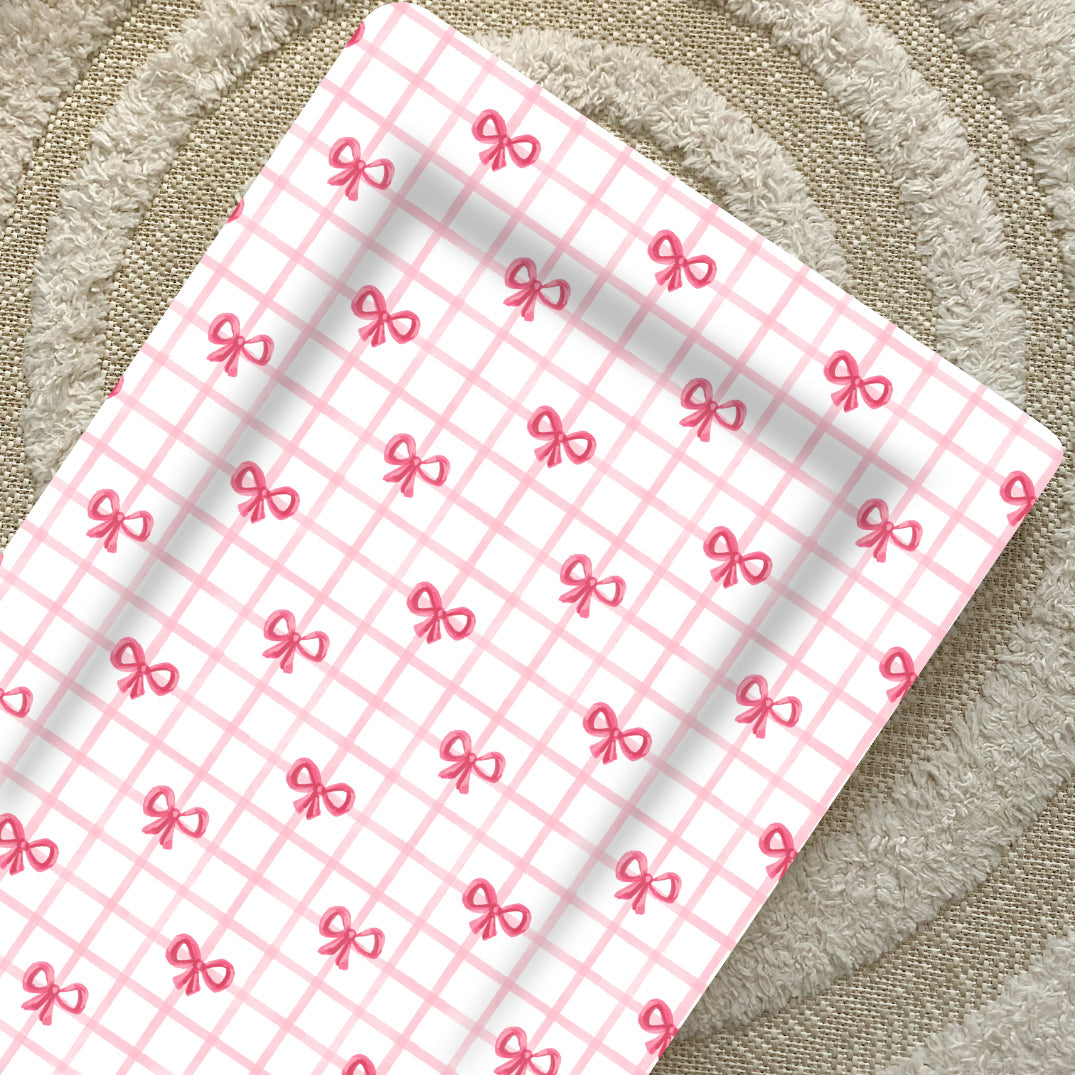 Standard Changing Mat - Pink Bows