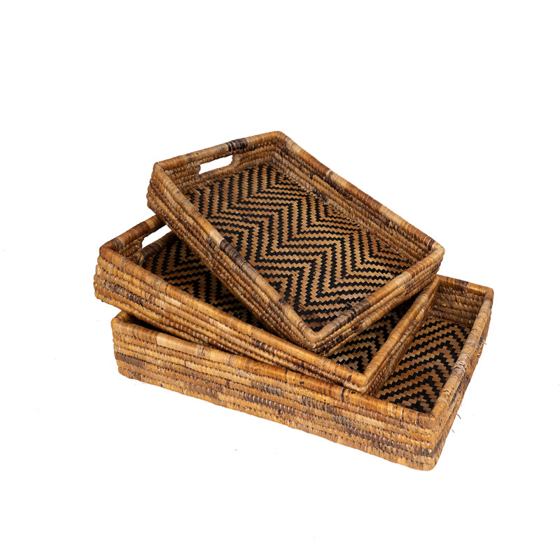 Banana Leaf Nesting Tray Set of Three