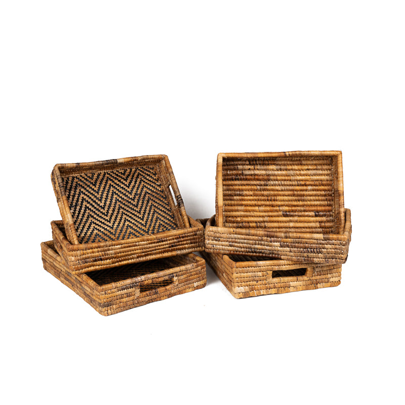 Banana Leaf Nesting Tray Set of Three