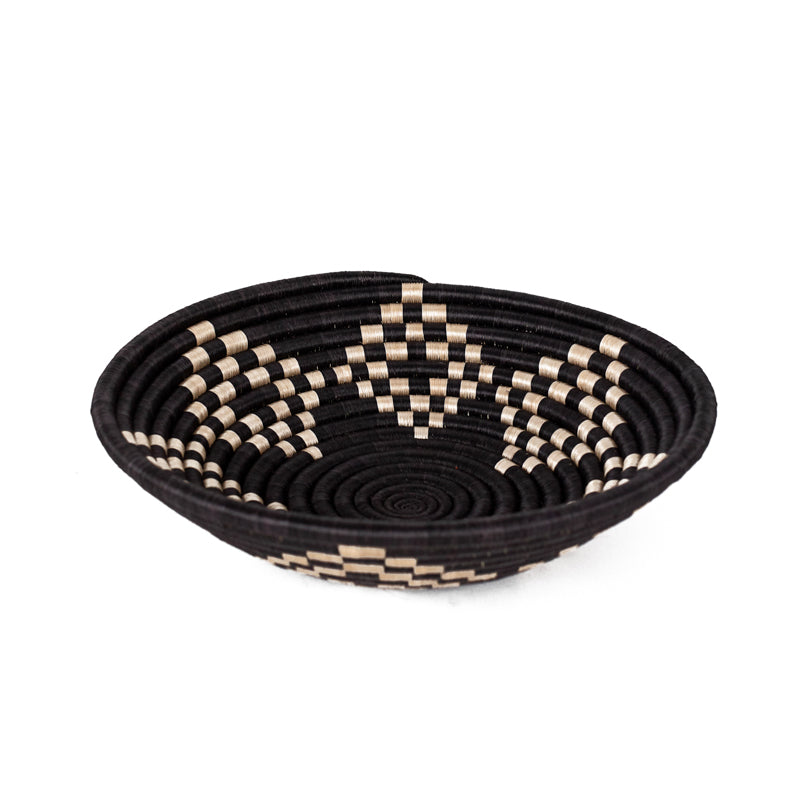 Black and Tea Woven Bowl