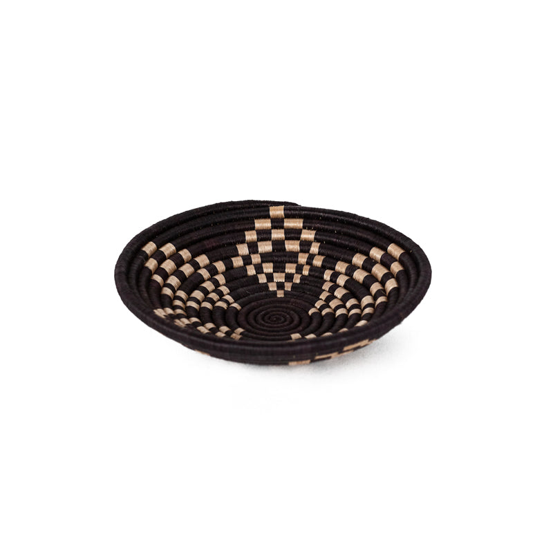 Black and Tea Woven Bowl