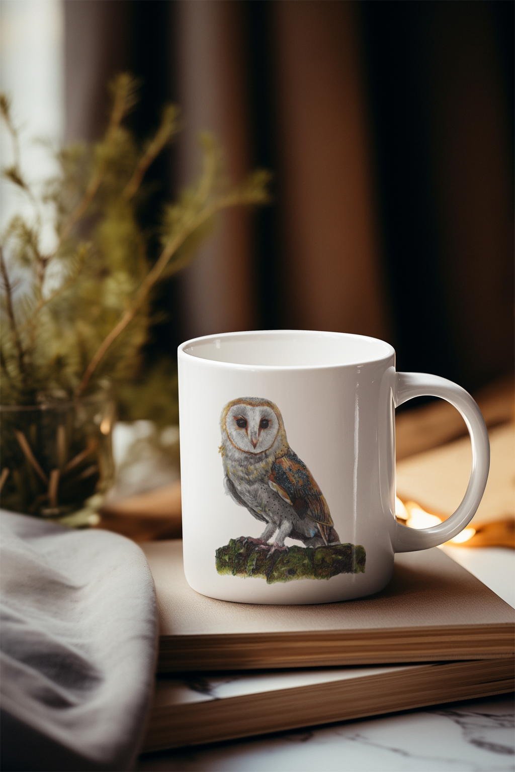 Barn Owl Mug – 11oz Ceramic Wildlife Coffee Cup