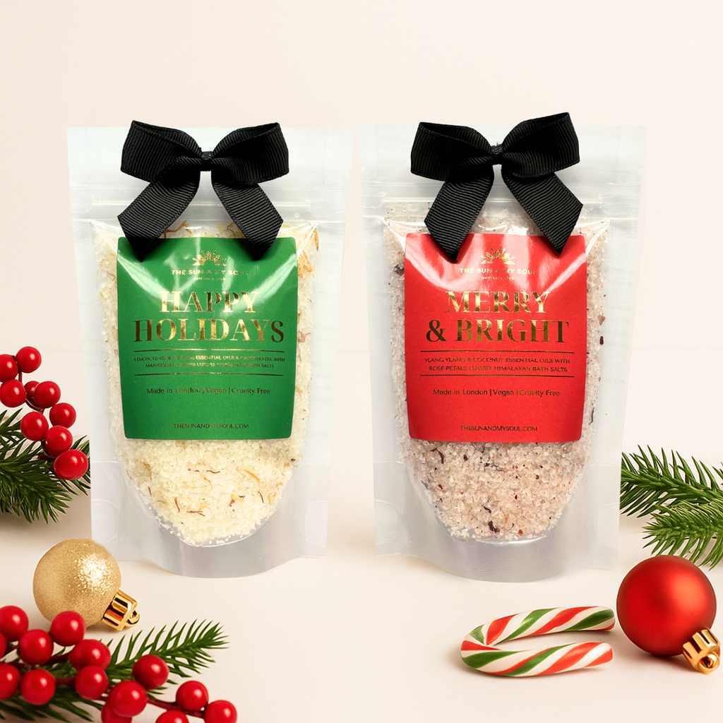 Luxury Himalayan Bath Salts Lemon Ginger Christmas Soak