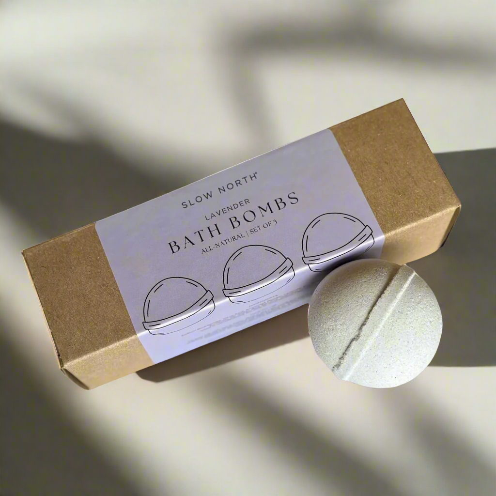 Natural Lavender Bath Bomb Set of 3