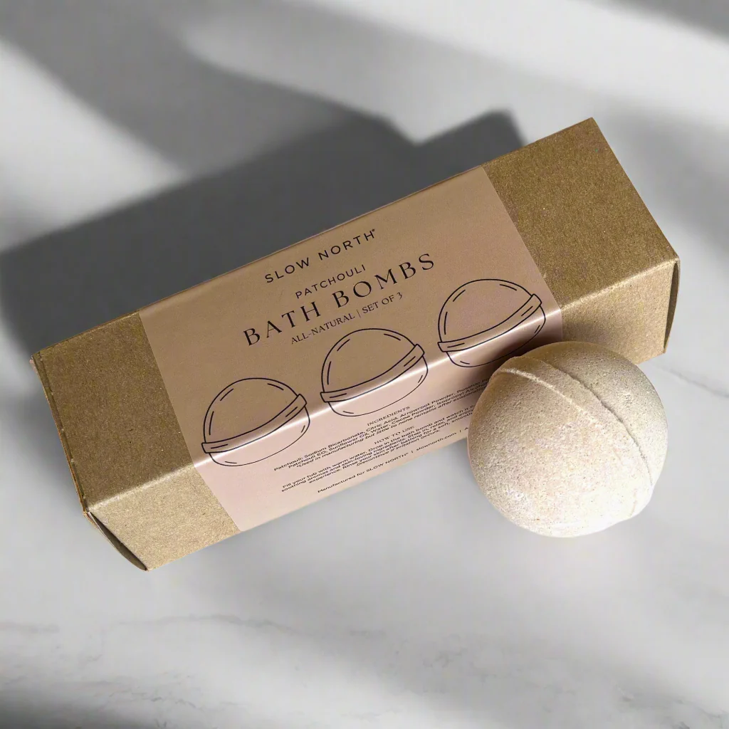 Natural Patchouli Bath Bombs Set of 3