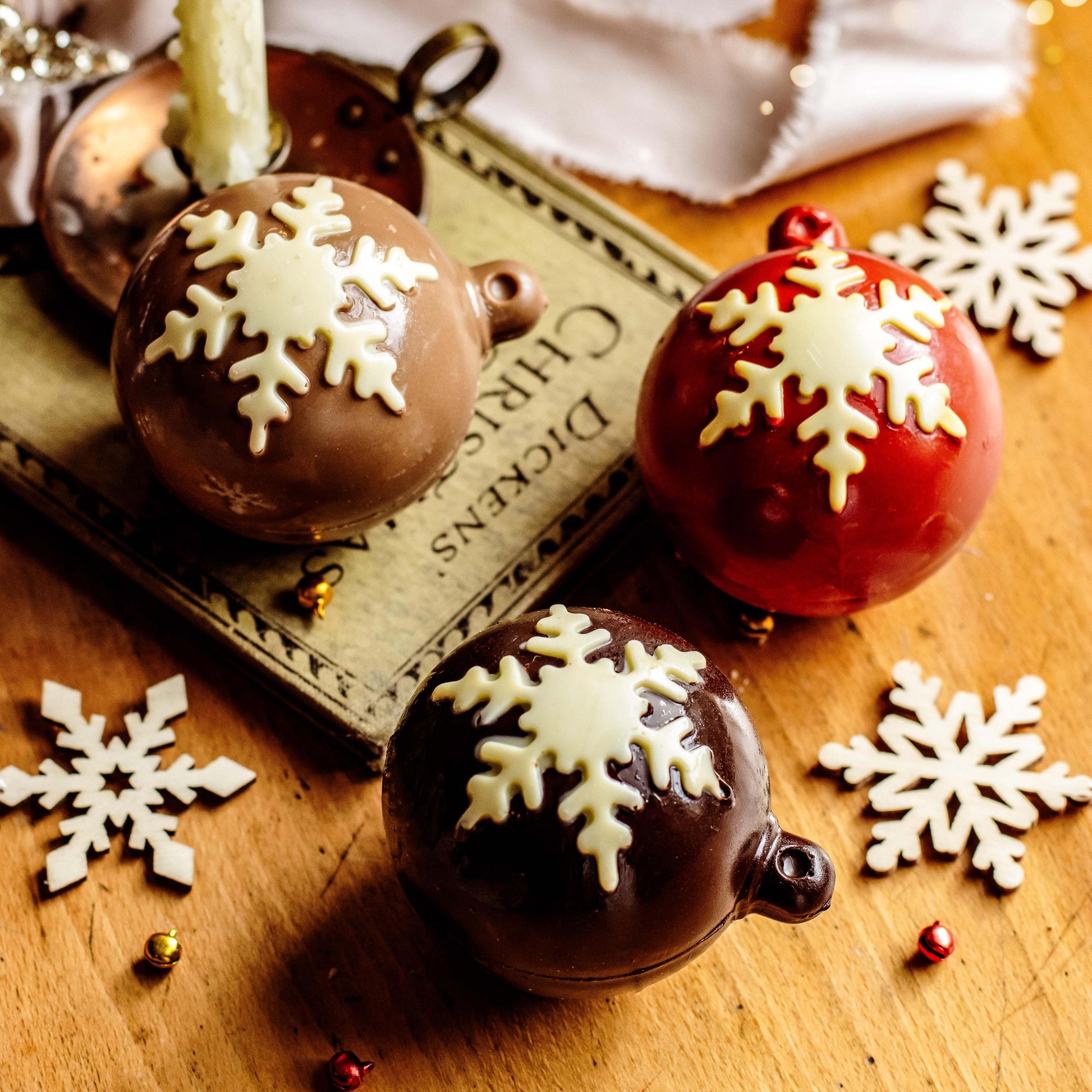 Luxury Handmade Chocolate Christmas Baubles