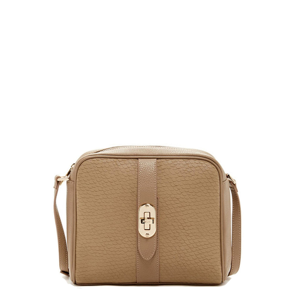 Beige Leather Crossbody Bag Medium