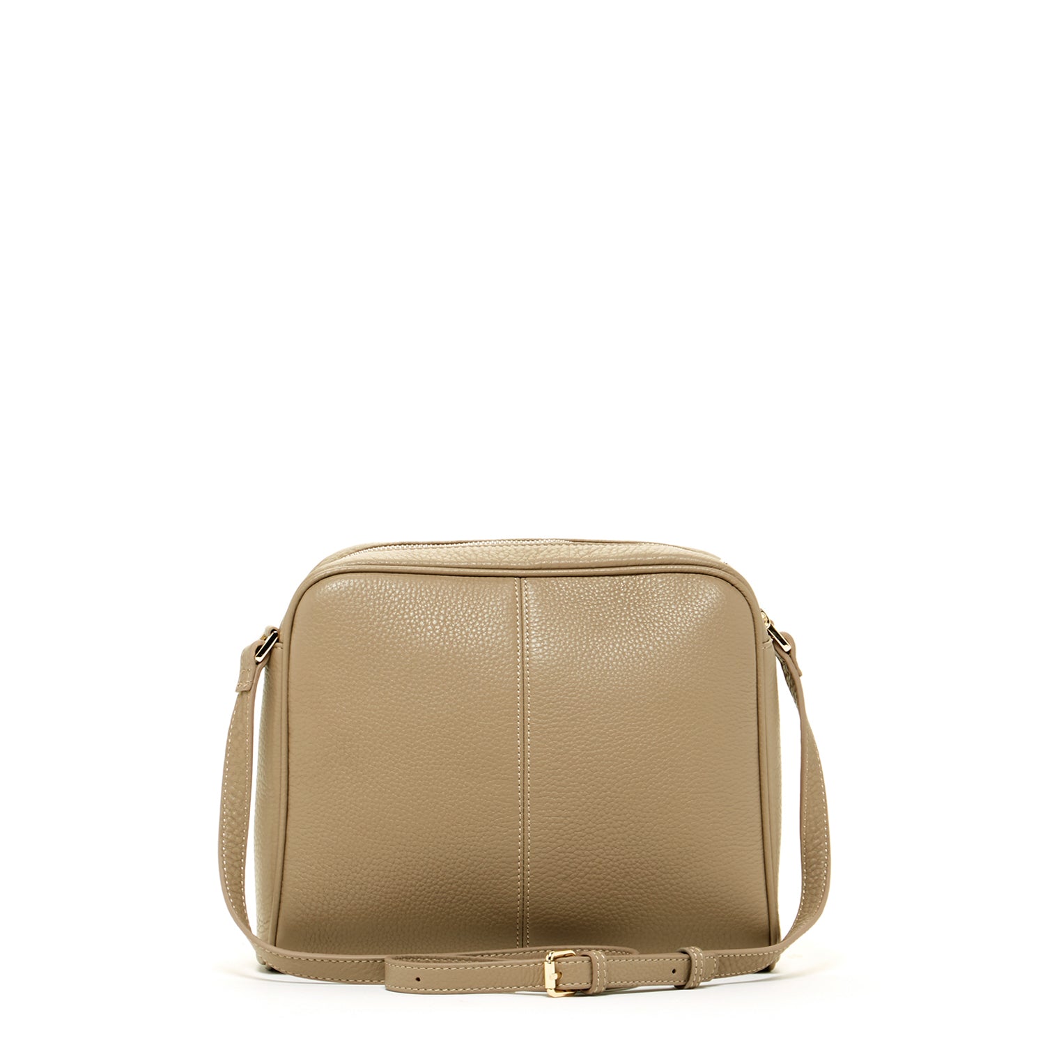 Beige Leather Crossbody Bag Medium