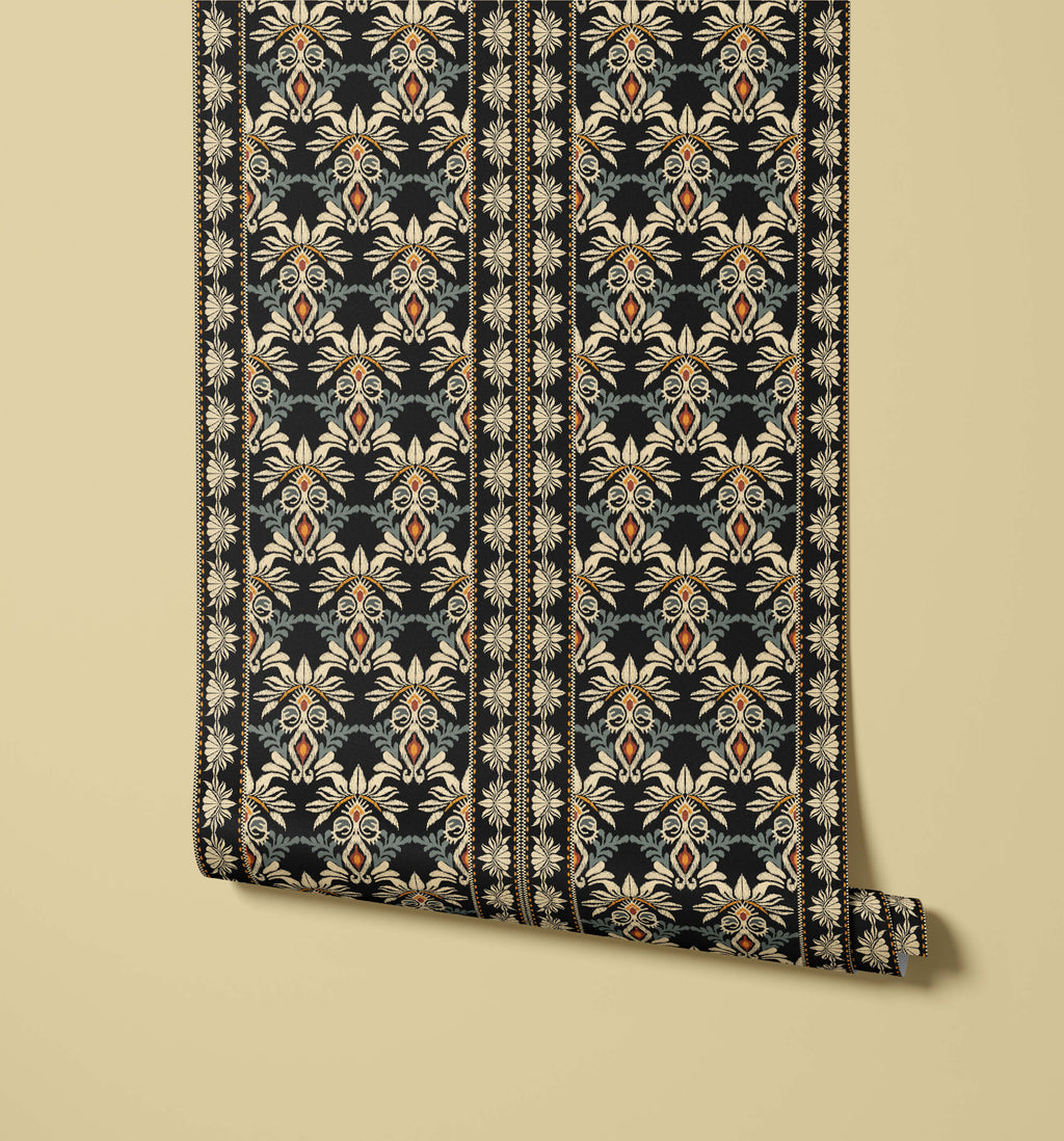 Ottoman Wallpaper with Ornate Floral Patterns