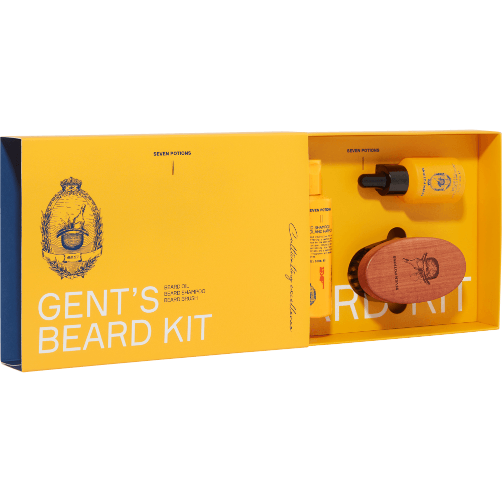 Beard Grooming Set - Beard Oil, Beard Shampoo, Beard Brush