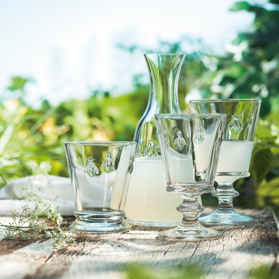 Abeille Bee Wine Glasses – Elegant French Pressed Glass Set by La Rochère at www.brixbailey.com