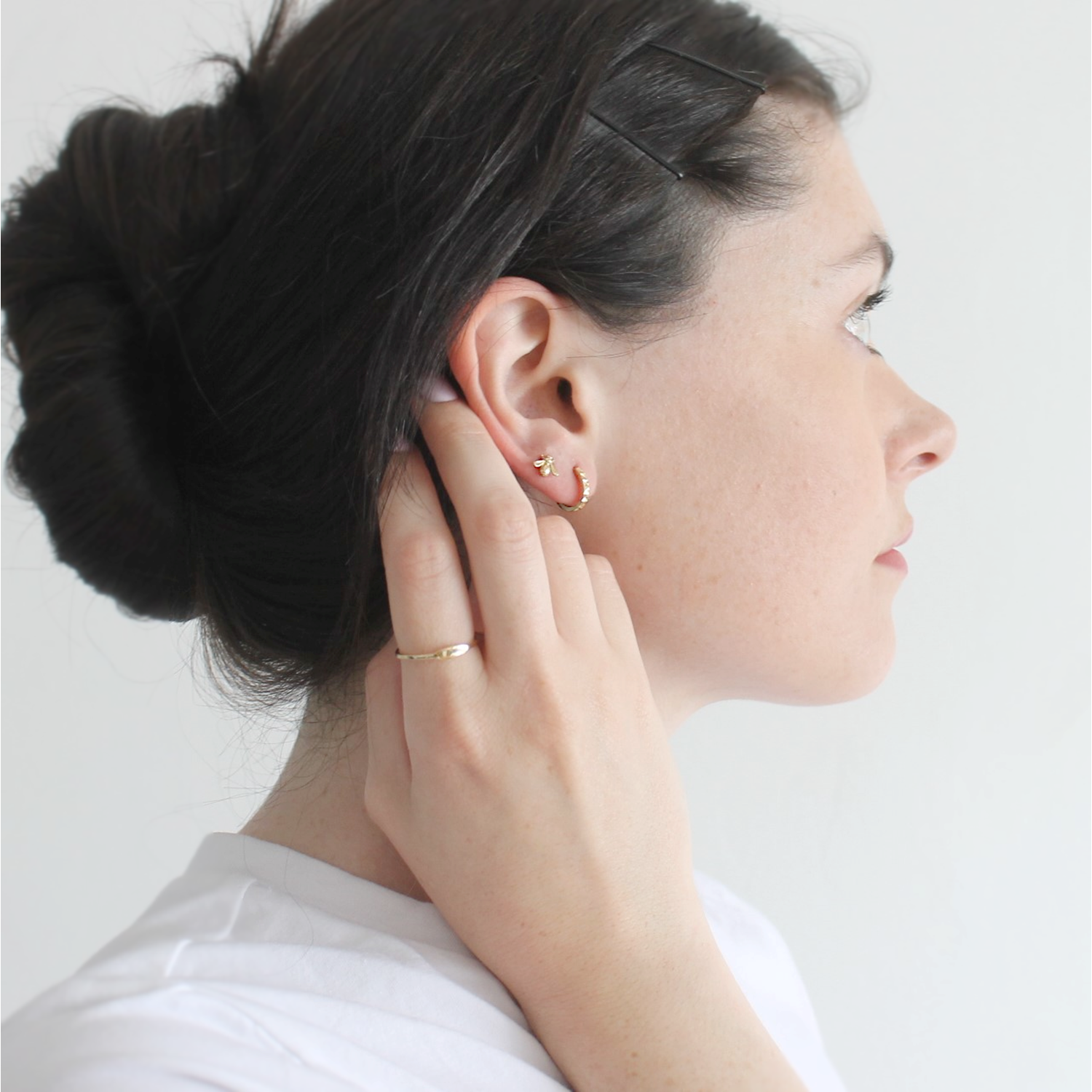 Queen Bee Gold Studs