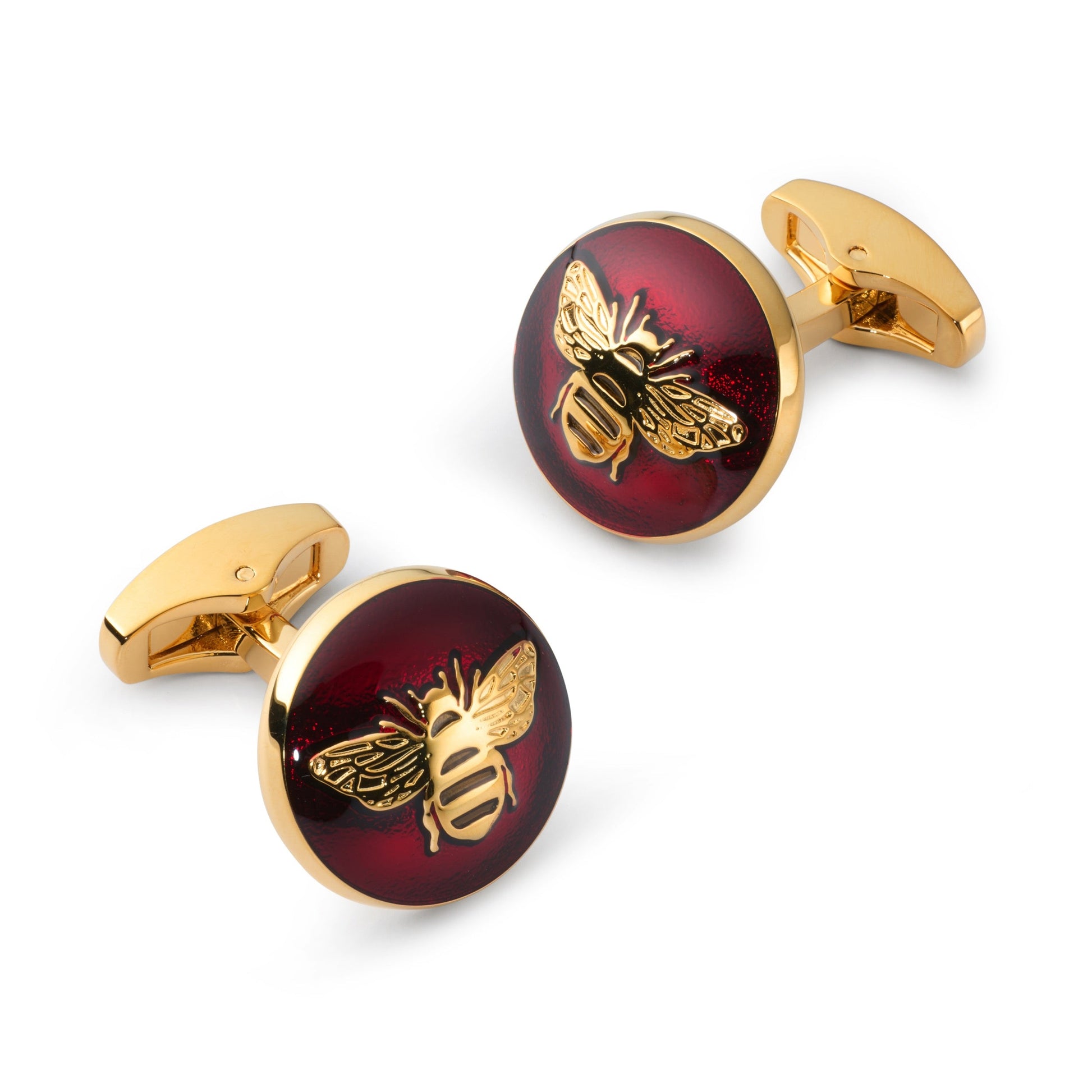 Bee Cufflinks In Red