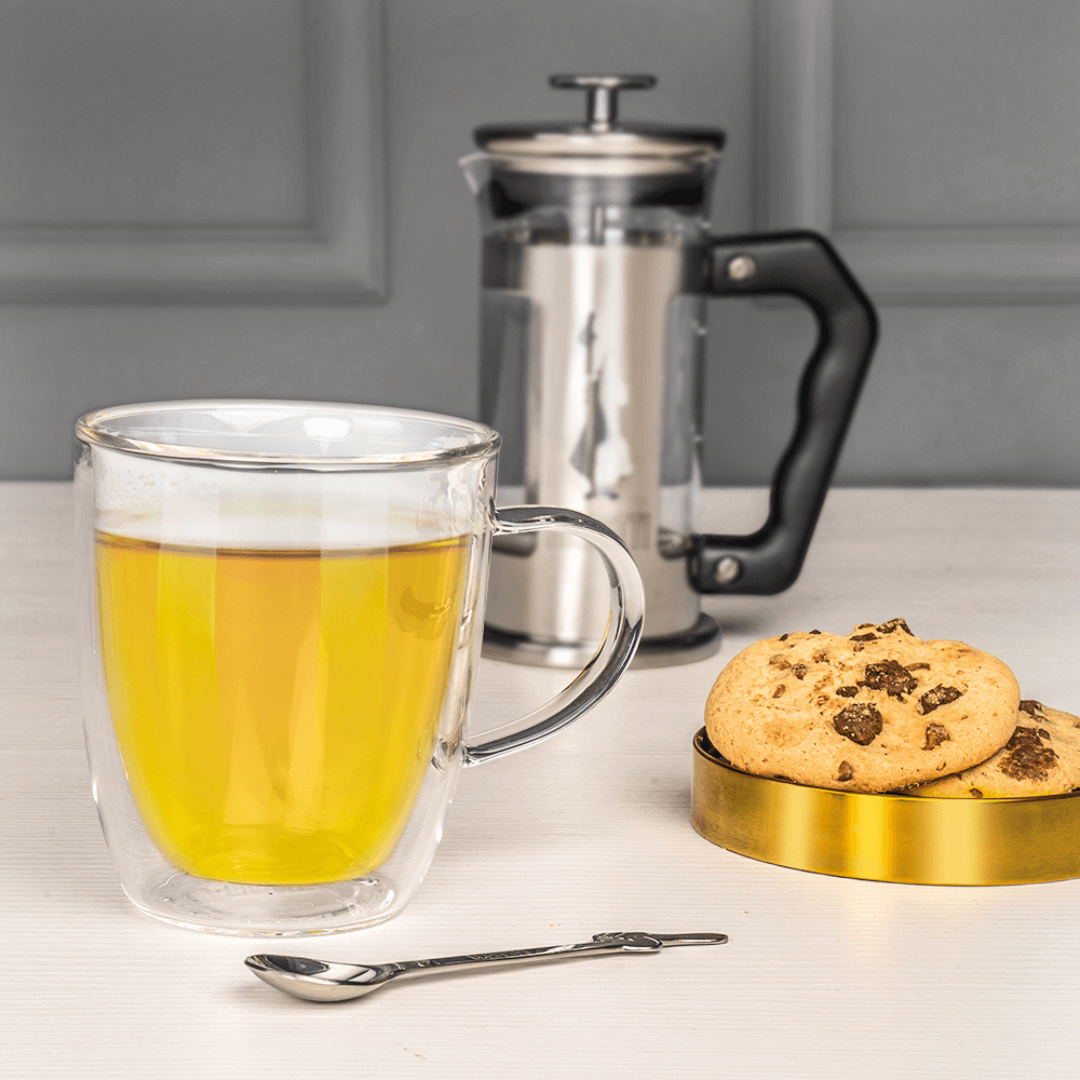 Double Walled Glass Mugs 350ml Set of 2