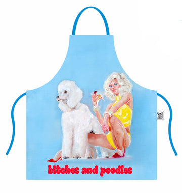 Bitches and Poodles Art Apron – Empowerment & Humor by Katrin Valgemäe at brixbailey.com