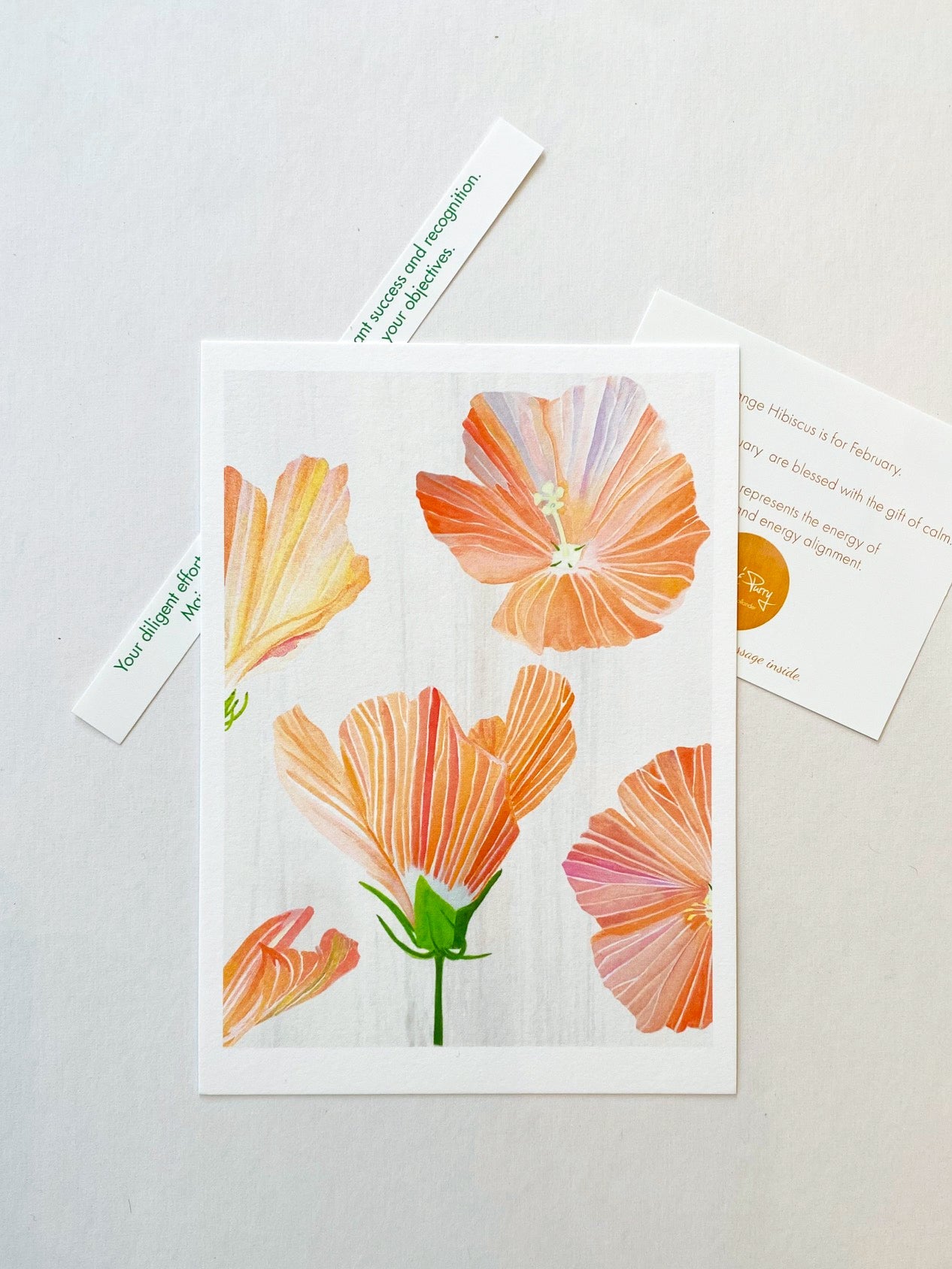 February Orange Hibiscus Mini Art Print
