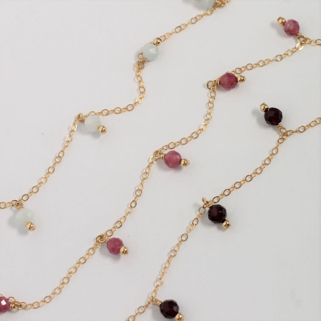 Birthstone Drop Necklace in Gold or Silver