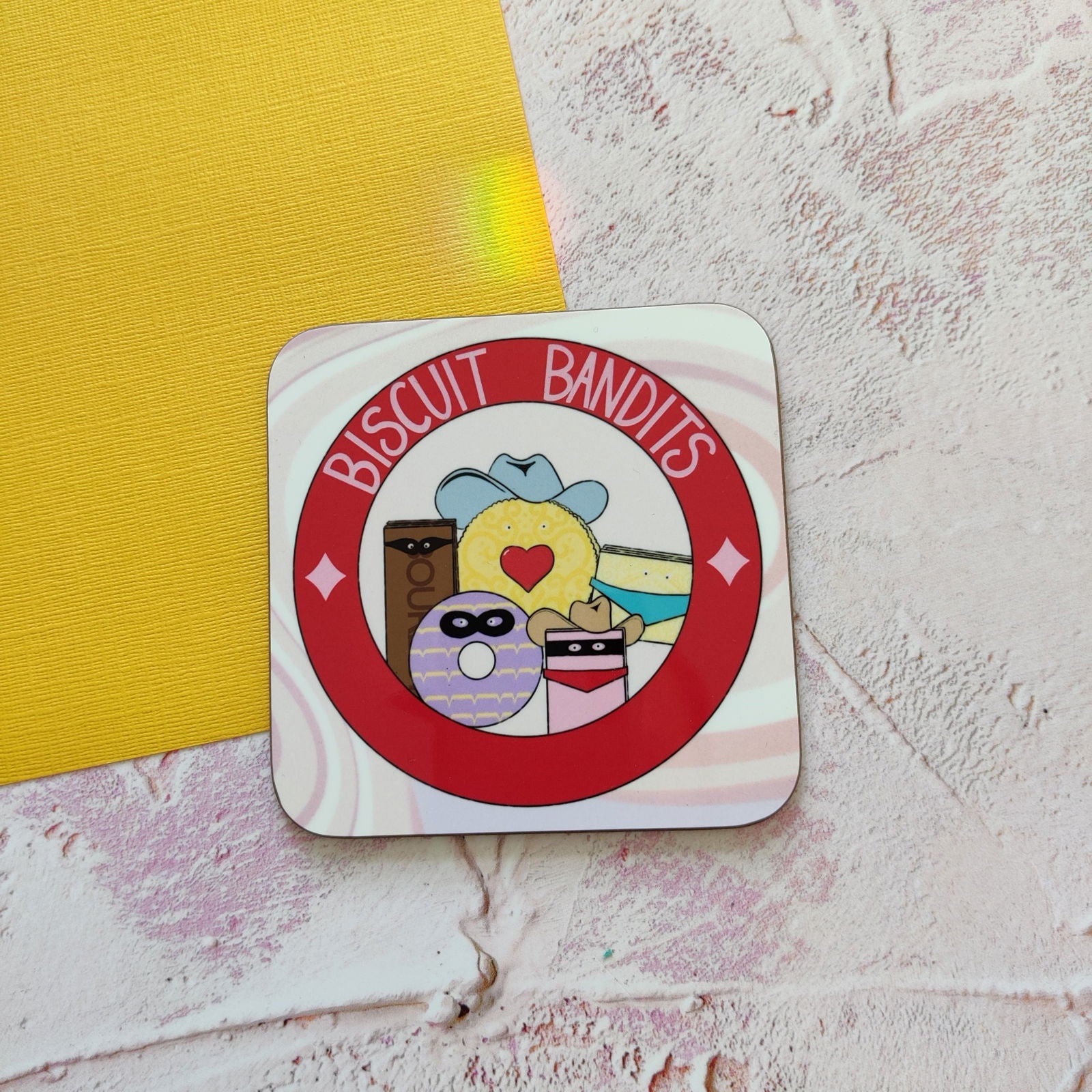Biscuit Bandits Square Coaster
