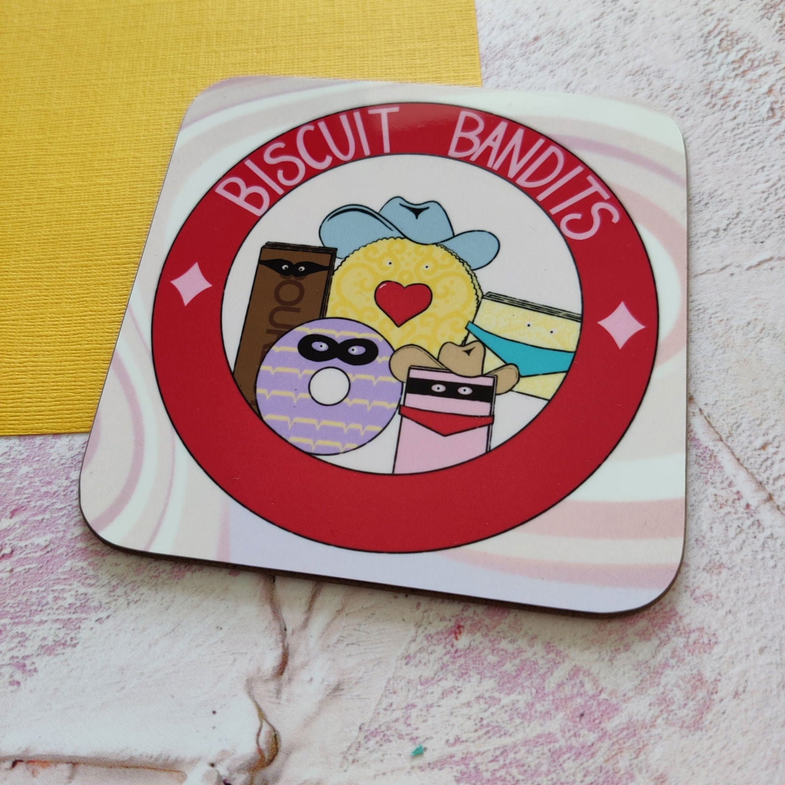 Biscuit Bandits Square Coaster
