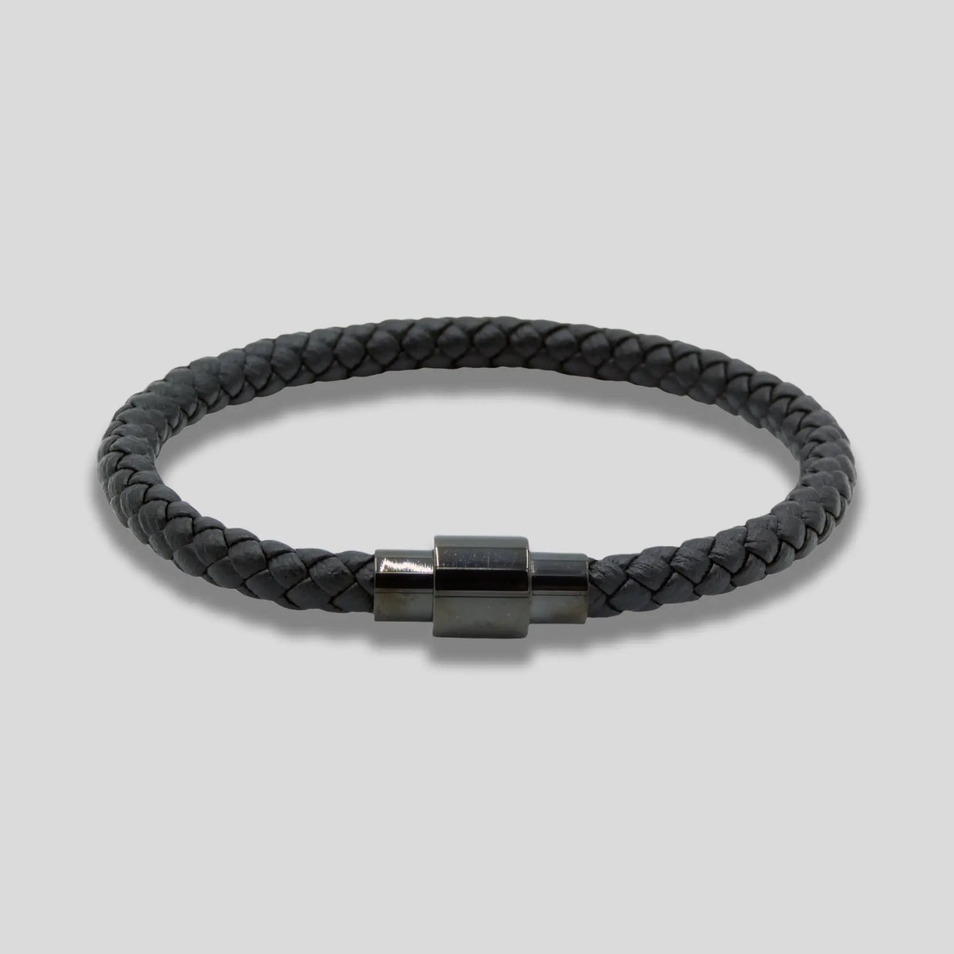 Black Genuine Leather Bracelet