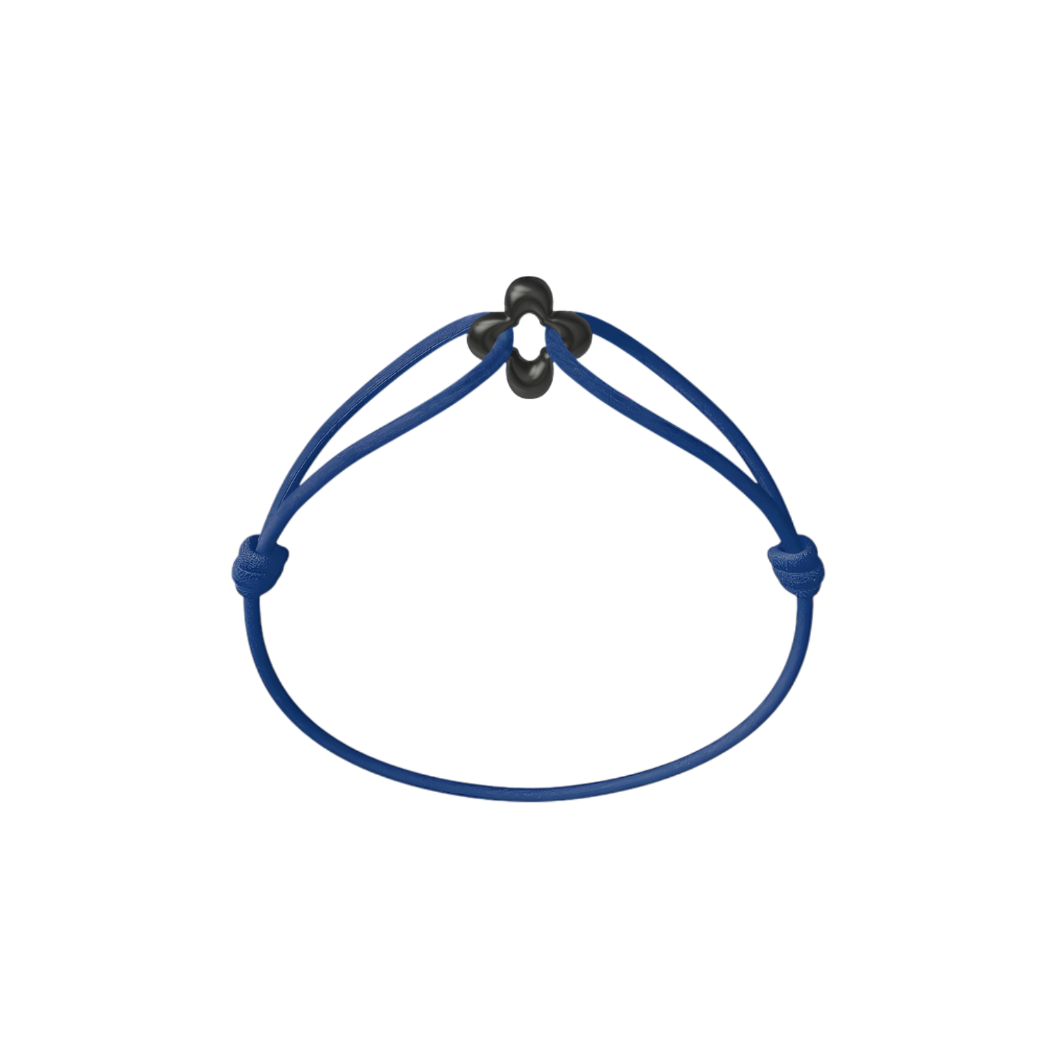 Mini Black Clover Onyx Cord Bracelet