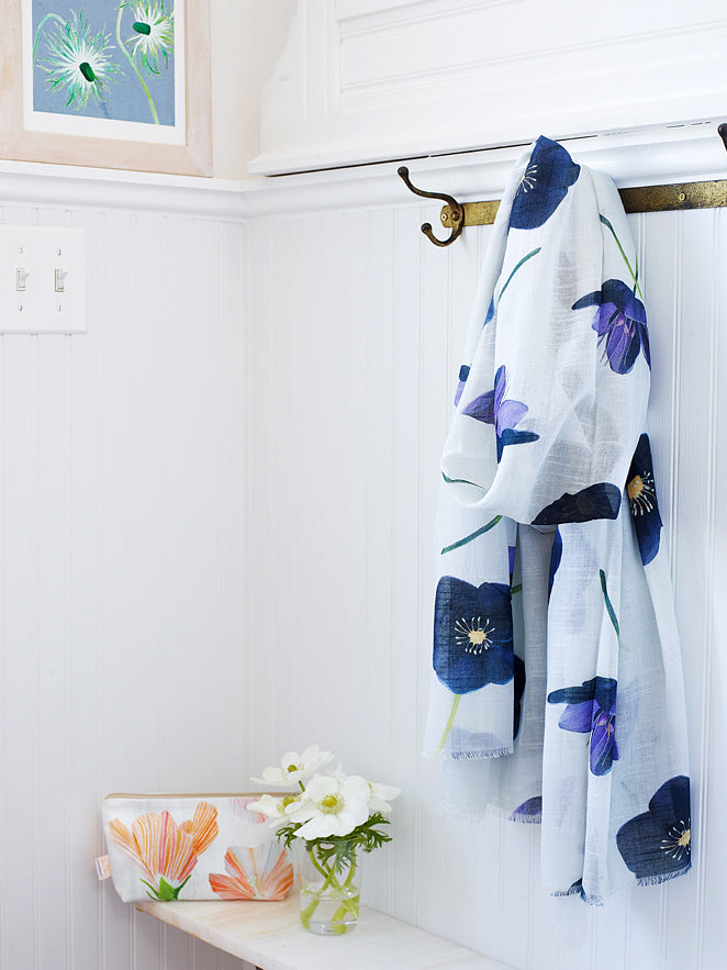 Black Hellebore on Snow Scarf