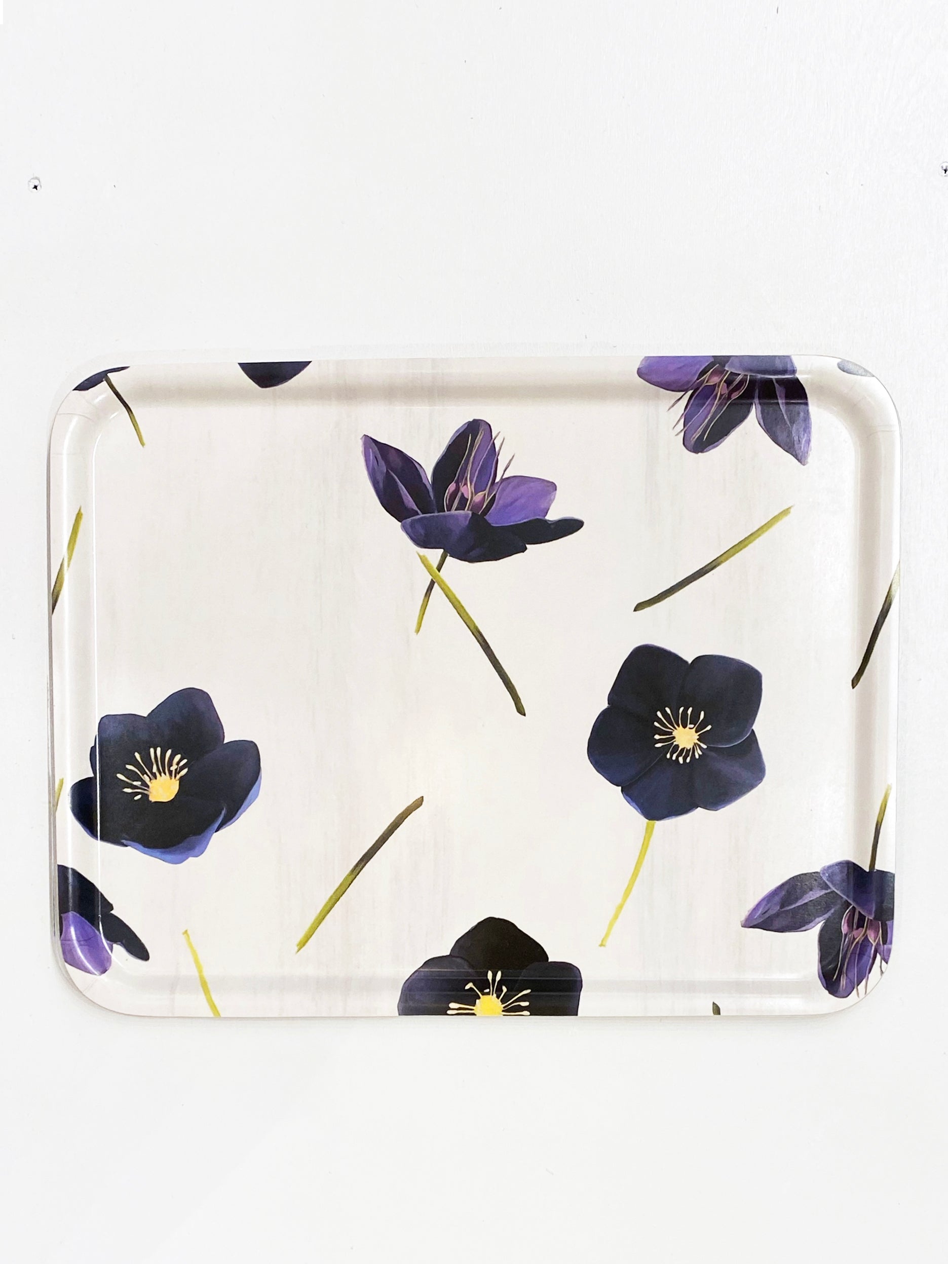 Black Hellebore on Snow Serving Tray