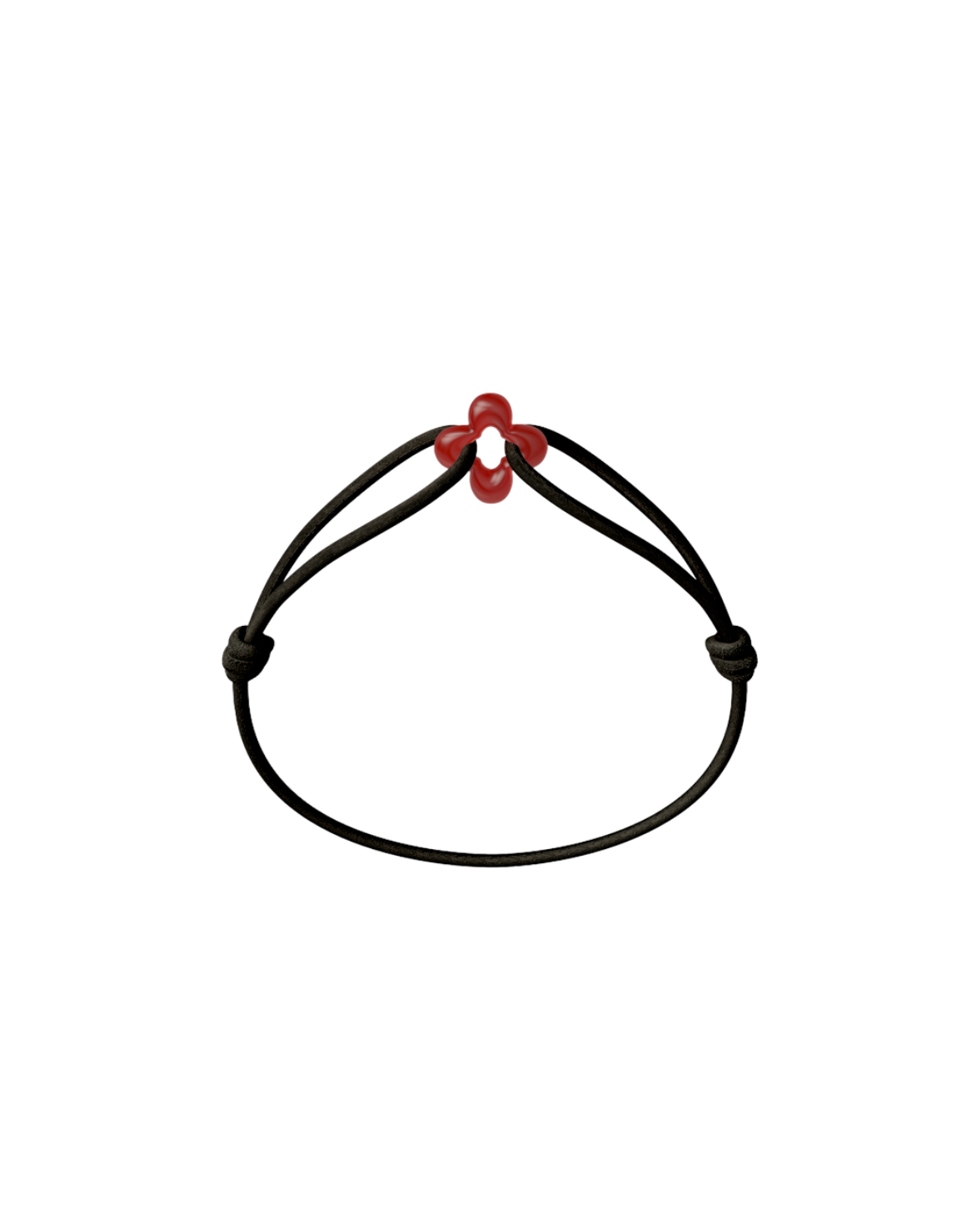 Mini Red Clover Cord Bracelet