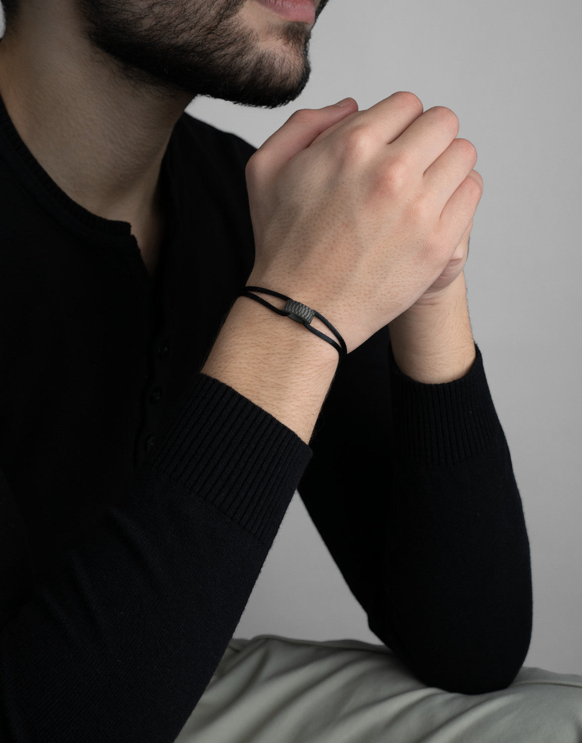 Carbon Regent Cord Bracelet