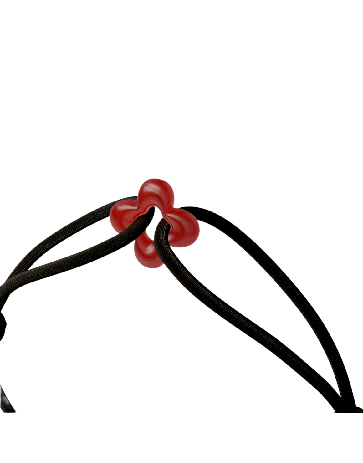 Mini Red Clover Cord Bracelet