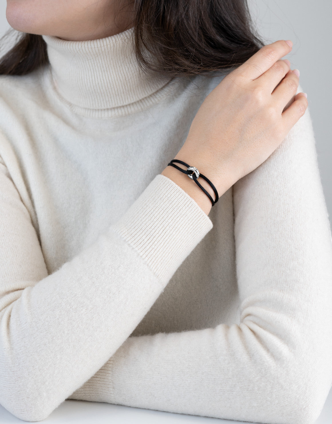 Silver Soho Diamond Cord Bracelet