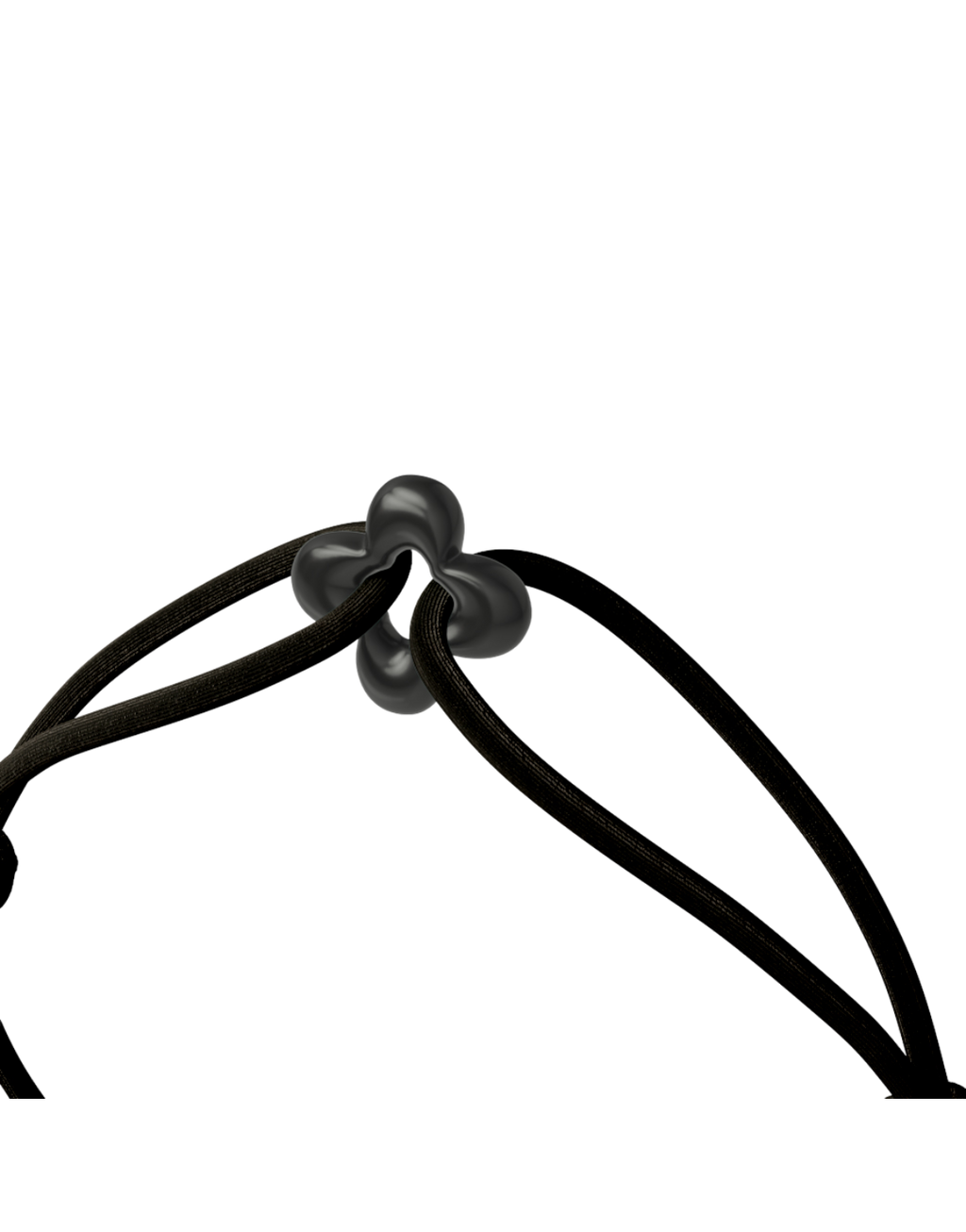 Mini Black Clover Cord Bracelet