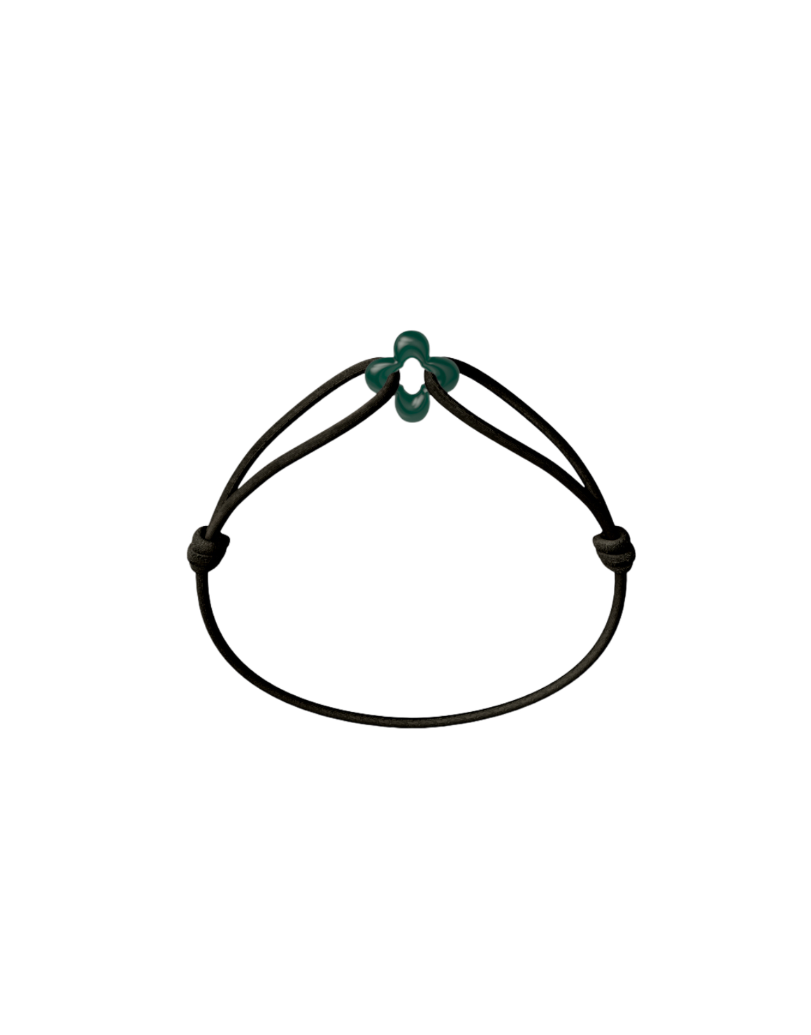 Mini Green Clover Cord Bracelet