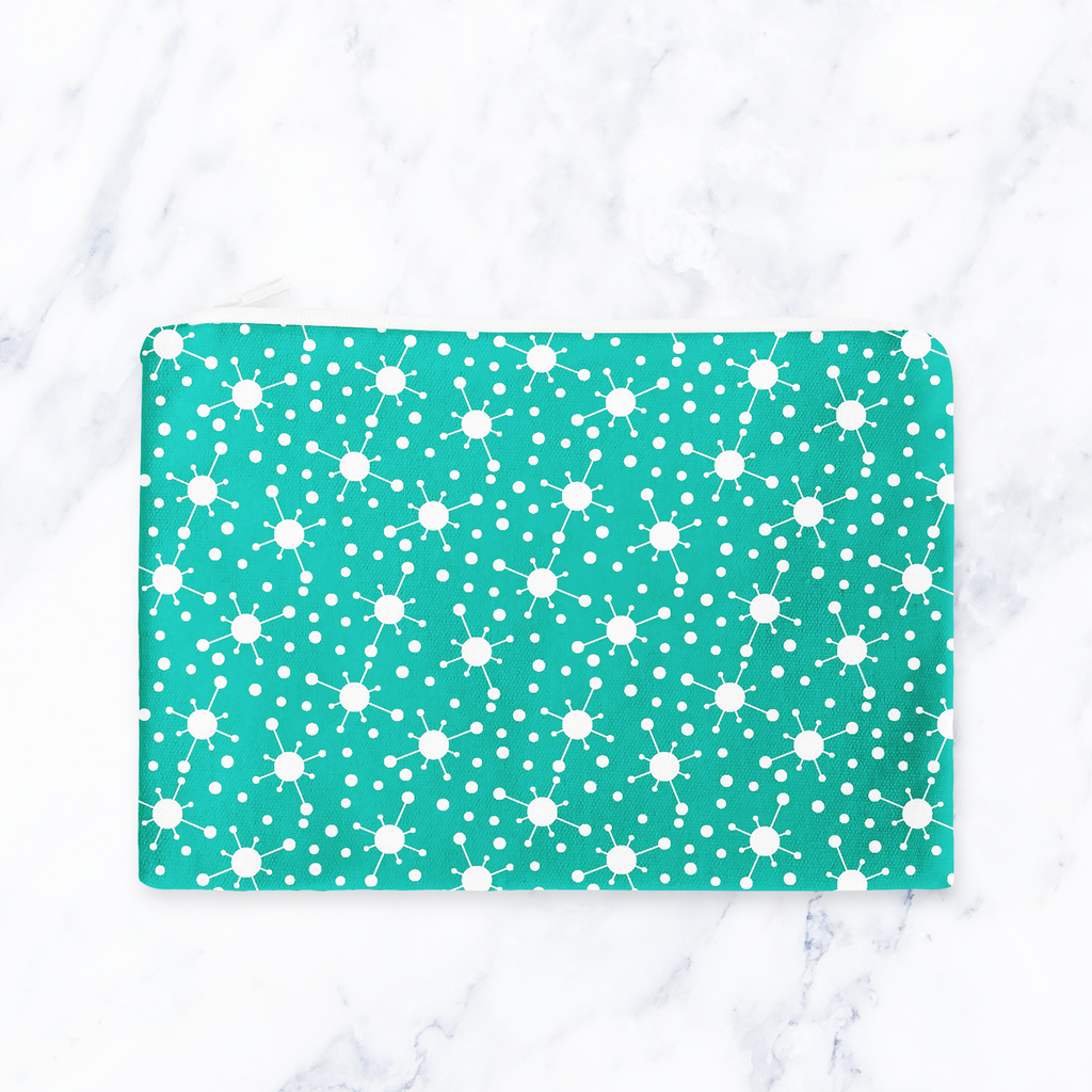 Turquoise Blue Retro Make Up bag