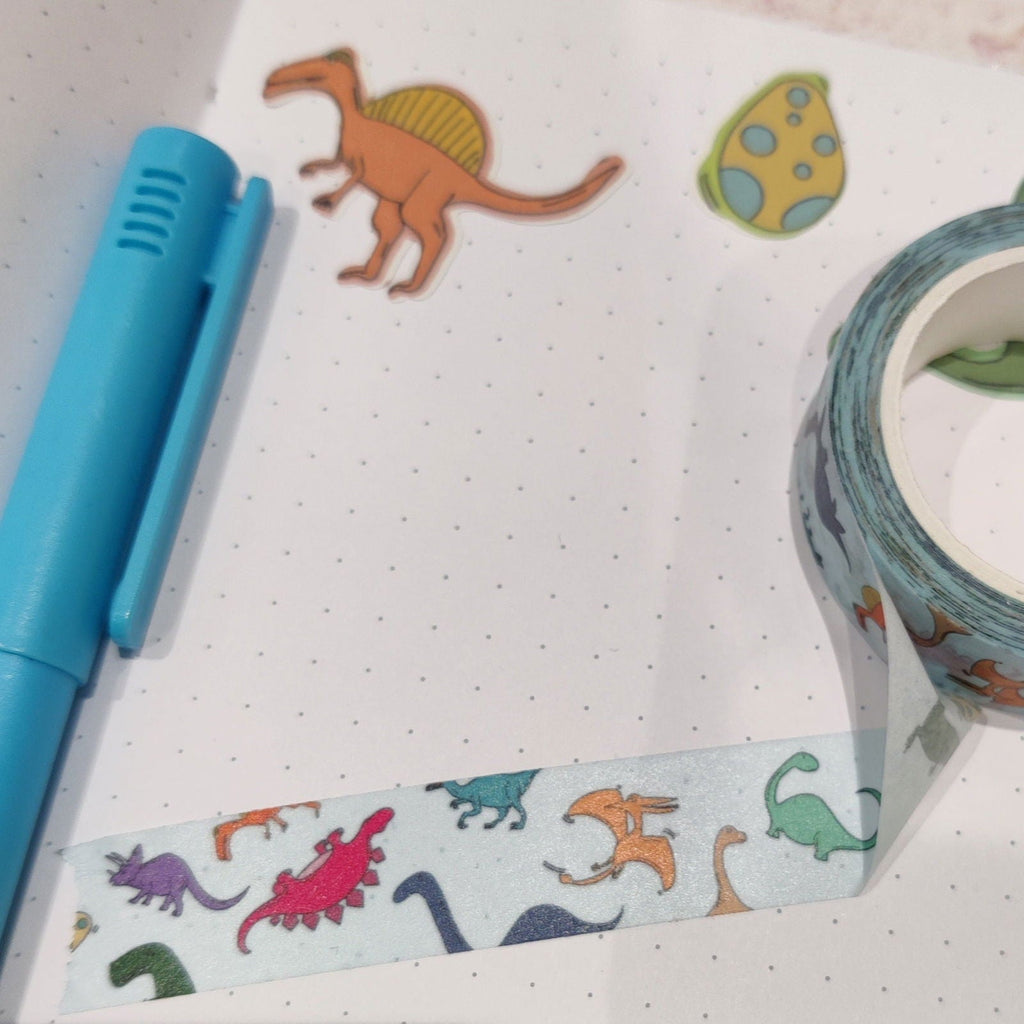 Blue Dinosaur Washi Tape