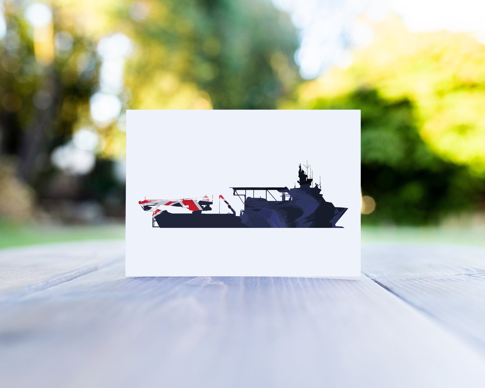 Blue Ensign Greeting Card with Red Envelope
