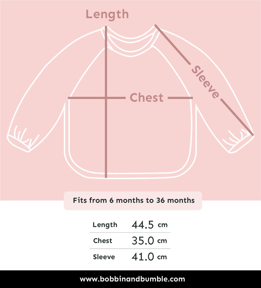 Long Sleeved Baby Bib - Digger Land Print