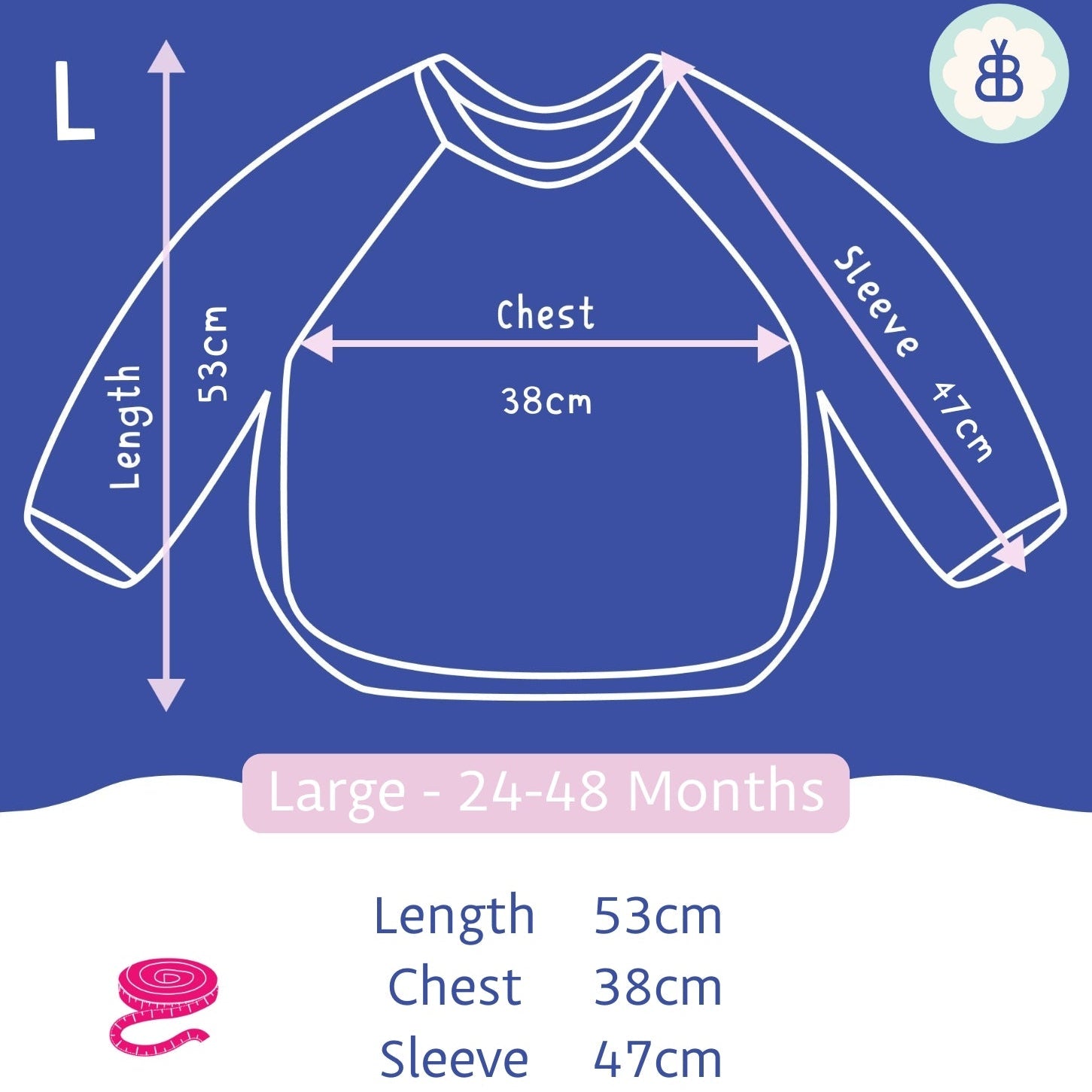 Long Sleeved Baby Bib - Rainbow print
