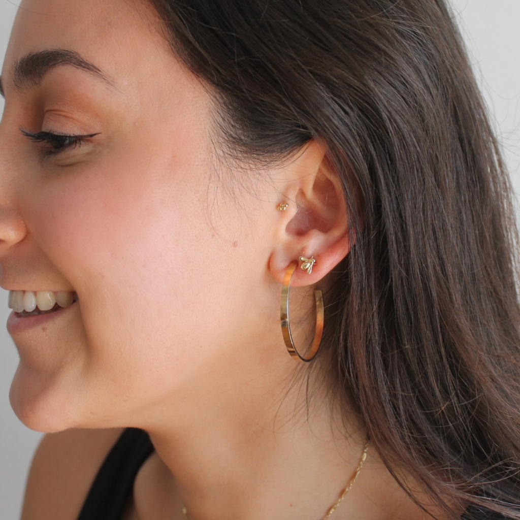 Queen Bee Gold Studs