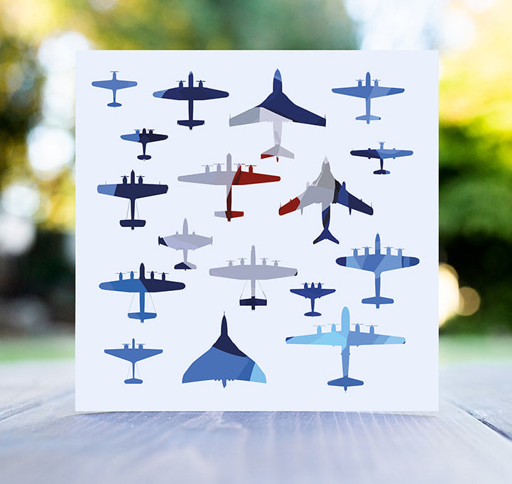 Bomber Command Greeting Card with Red Envelope