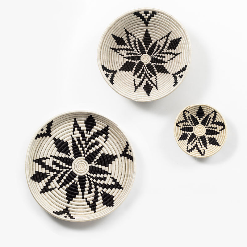 Cactus Blossom Woven Bowls Set of Three