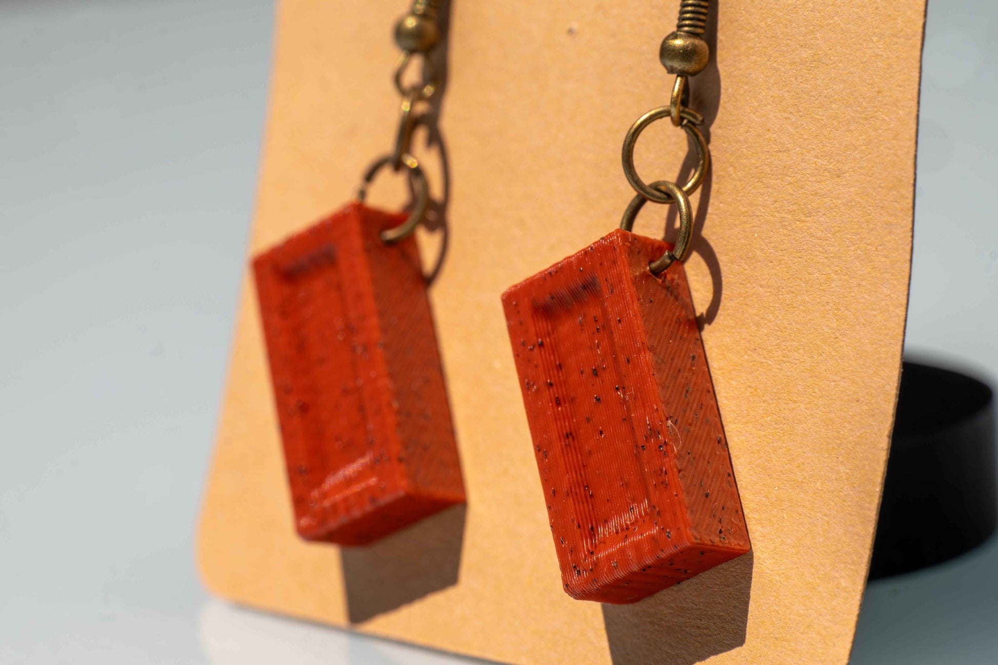 Brick Earrings Statement Dangles