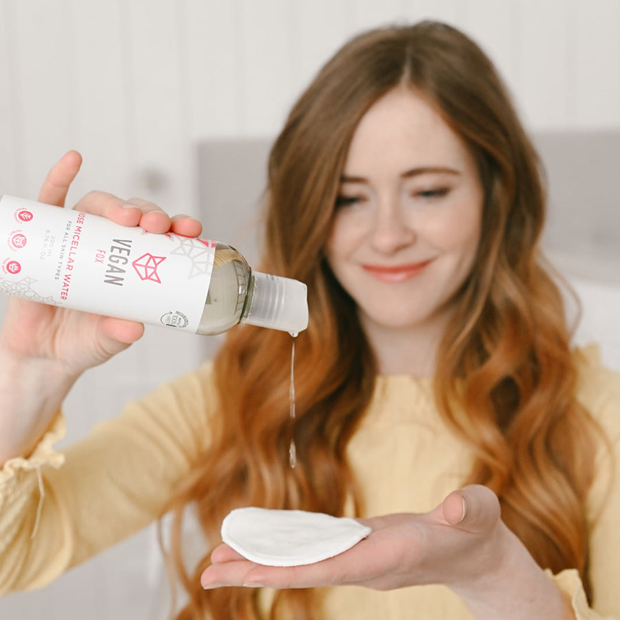 Rose Micellar Water – Soothing, Vegan & Cruelty-Free Skincare by Vegan Fox at www.brixbailey.com