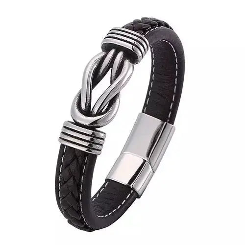 Brown Leather Bracelet with Knot