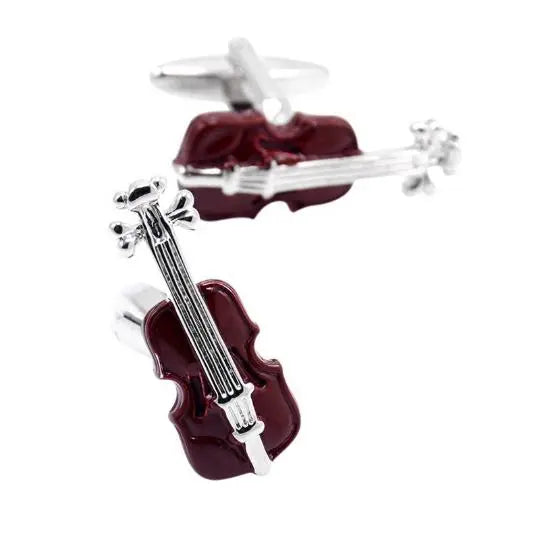 Brown Violin Cufflinks
