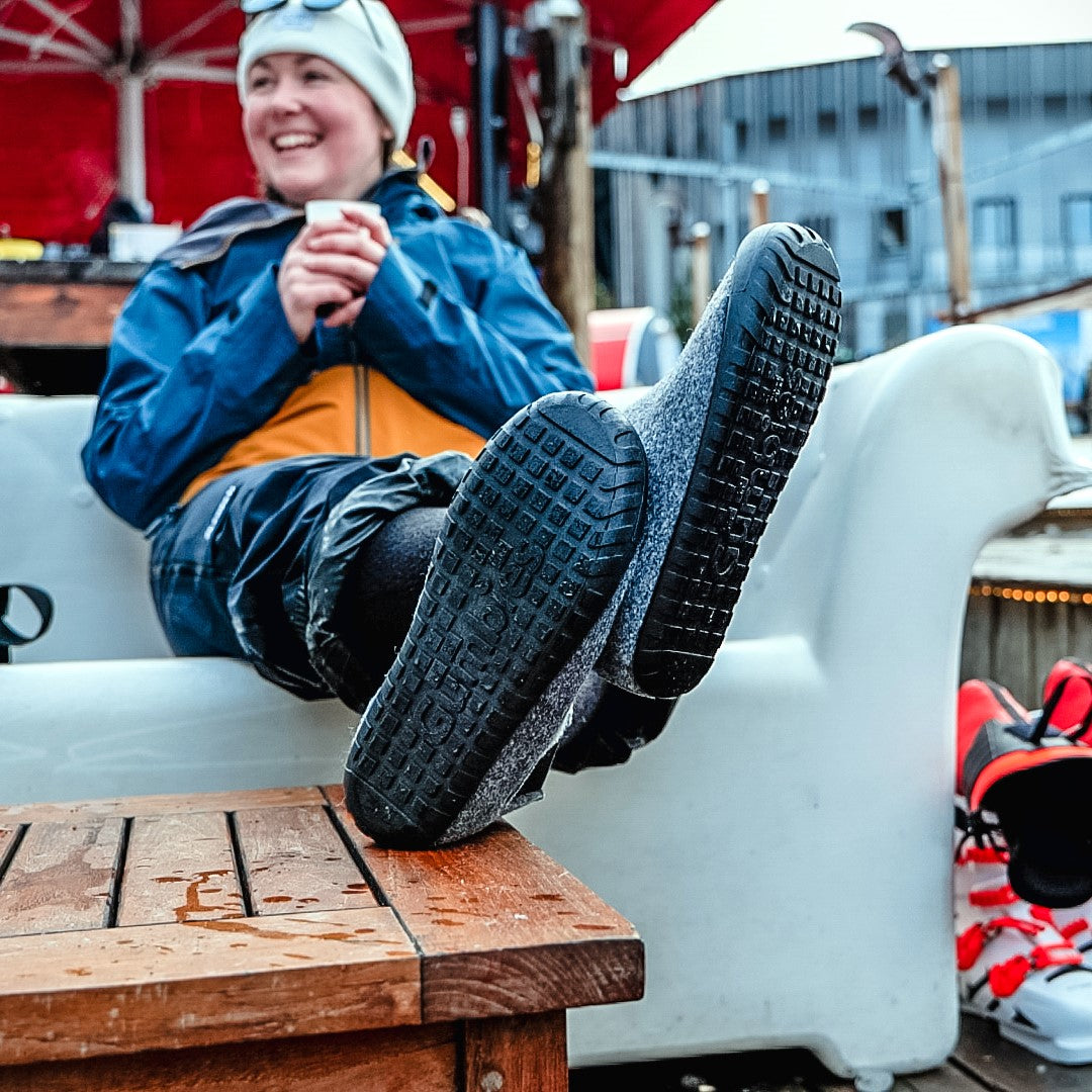 Brumby Women's Slipper Boot in Grey and Charcoal