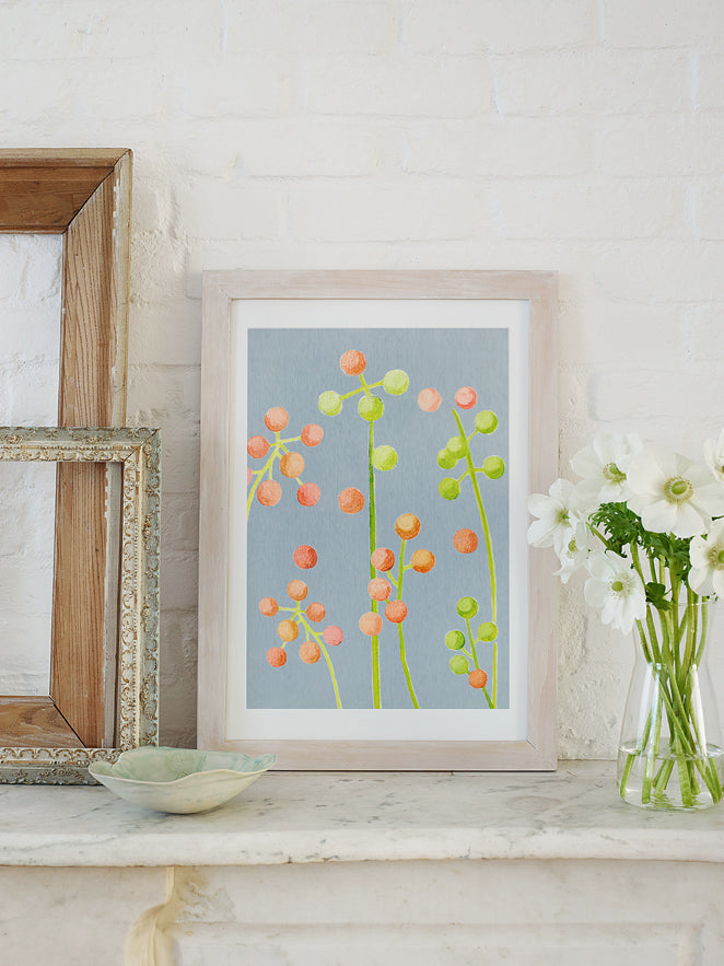 Brunia on Grey Art Print