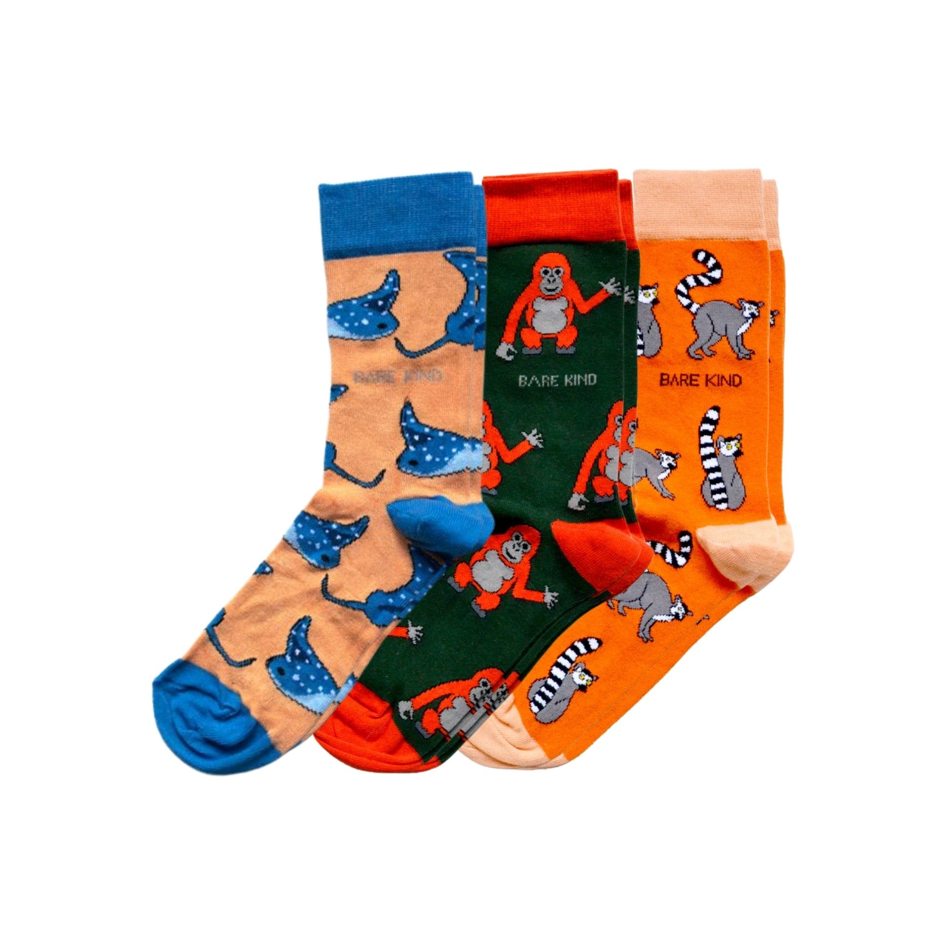 Orange Lover 3 Bamboo Sock Set