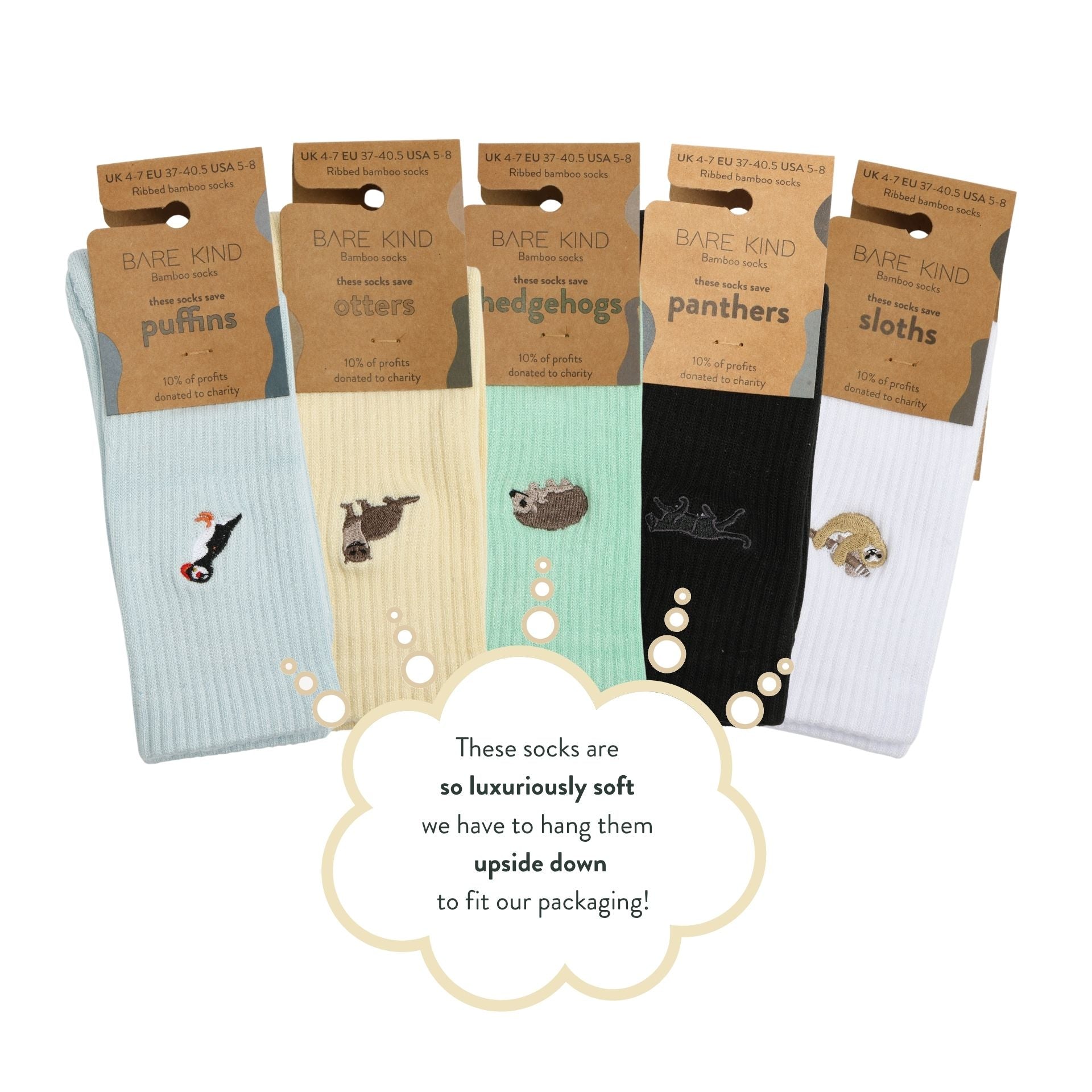 Full Ribbed Bundle 5 Pack Bamboo Sock Set