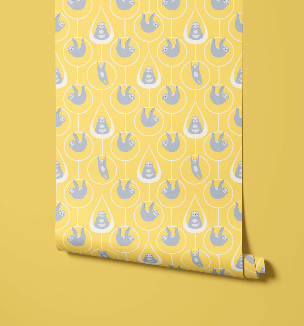 Sloth Wallpaper for Kids Rooms